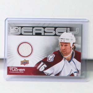 Darcy Tucker UD Game-Used Jersey Hockey Card Colorado Avalanche GJ-DT 2010/2011